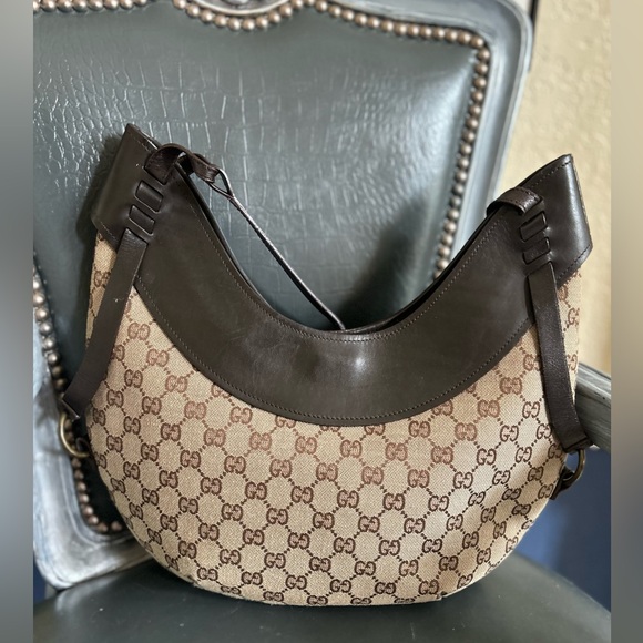 Gucci GG Canvas Hobo Bag Genuine Leather aka “The Jackie” - Picture 11 of 16